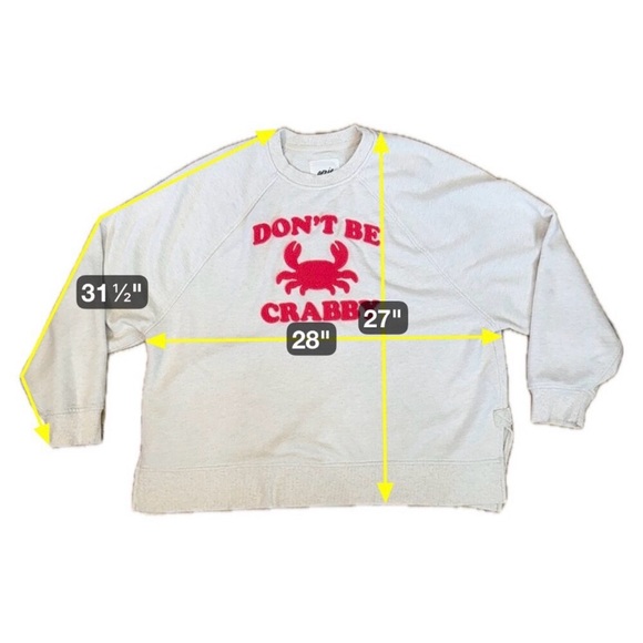 Aerie Don’t be crabby Sweatshirt - Sz Large - Picture 5 of 7